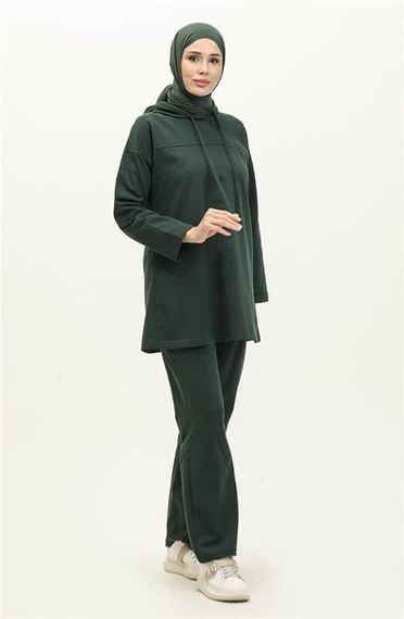 Капюшонний спортивний комплект без малюнка основний неоновий - різні розміри 38-46 - фото 2