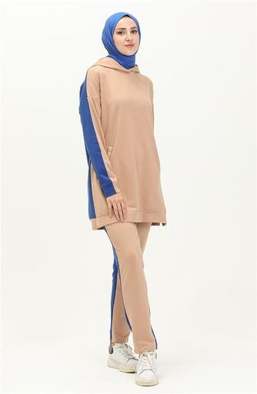 بدلة رياضية بلونين - 71080.026 - Beige متوفرة بمقاسات 38-46 - صورة 2