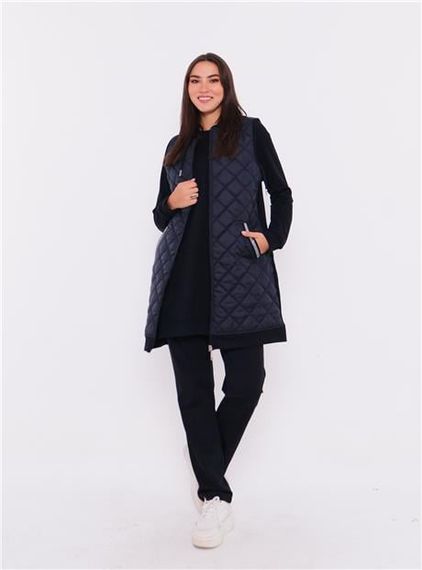 Мінімальний капітонний спортивний тривимірний набір, колір: темно-синій, розміри: 38-46 - фото 2