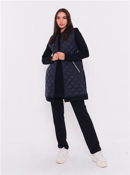 Мінімальний капітонний спортивний тривимірний набір, колір: темно-синій, розміри: 38-46 - фото 5