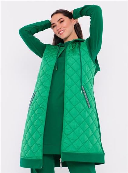 طقم رياضي ثلاثي مع سترة كابتونيه باللون الأخضر من بينيتون - صورة 5