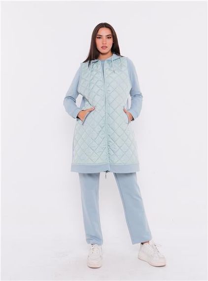 Мінімальний капітонований спортивний трійник - 70060.112 - Льодовий блакитний, різні розміри 38-46 - фото 1