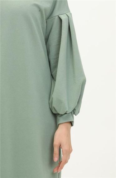 Светшот Hira Balon Kol Midi базовий, однотонний, колір: м'ятний, розміри: 38-46 - фото 4