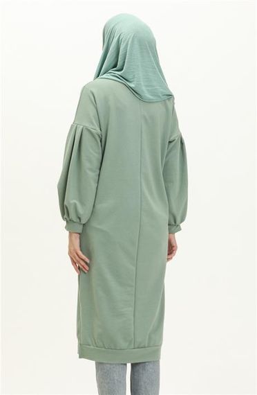 Светшот Hira Balon Kol Midi базовий, однотонний, колір: м'ятний, розміри: 38-46 - фото 5