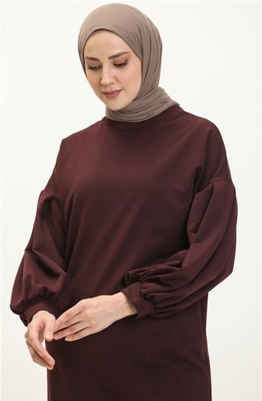 Світшот Hira Balon Колір: Мürdüm, Розміри: 38-46, Стиль: Основний, Довжина: Міді - фото 3