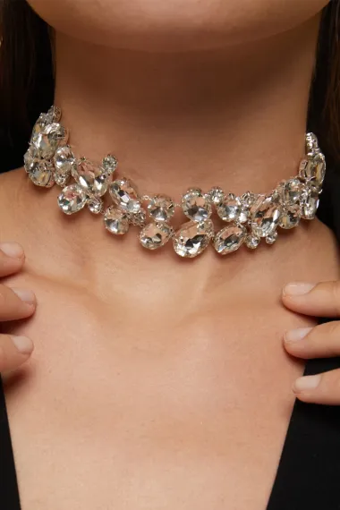 Kadın Çok Çeşit Model Zirkon Taşlı Pırlanta Gümüş Kolye Abiye Düğün Nişan Gelin Gerdanlık Choker - fotoğraf 5