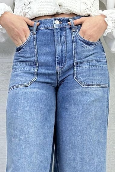 HIGH WAIST WIDE SPANISH WOMEN'S JEANS - photo 1