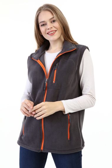 Store Kadın Polar Yelek Tam Fermuarlı Outdoor Spor Yelek 3cepli - photo 2