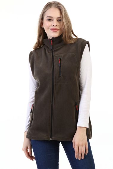 Store Kadın Polar Yelek Tam Fermuarlı Outdoor Spor Yelek 3cepli - photo 2