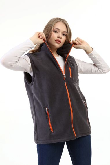 Store Kadın Polar Yelek Tam Fermuarlı Outdoor Spor Yelek 3cepli - photo 3