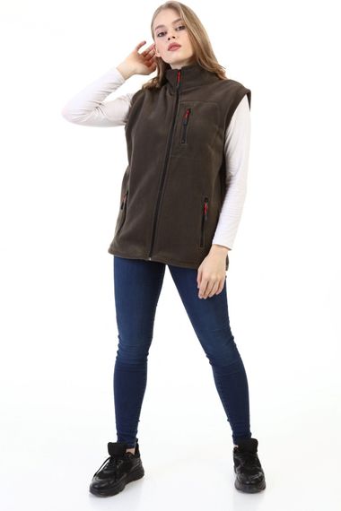 Store Kadın Polar Yelek Tam Fermuarlı Outdoor Spor Yelek 3cepli - photo 4