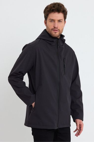 سترة رجالية من بولار سوتشيل مقاومة للماء مع ثلاث جيوب للأنشطة الخارجية - صورة 1