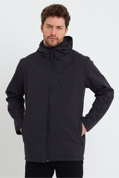 سترة رجالية من بولار سوتشيل مقاومة للماء مع ثلاث جيوب للأنشطة الخارجية - صورة 2