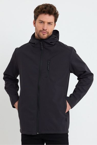 سترة رجالية من بولار سوتشيل مقاومة للماء مع ثلاث جيوب للأنشطة الخارجية - صورة 4