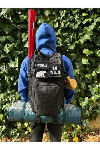 40 Lt Dağcı Outdoor Kamp Askeri Taktik Su Geçirmez Sırt Çantası 2 Adet Patch Hediyeli - photo 1
