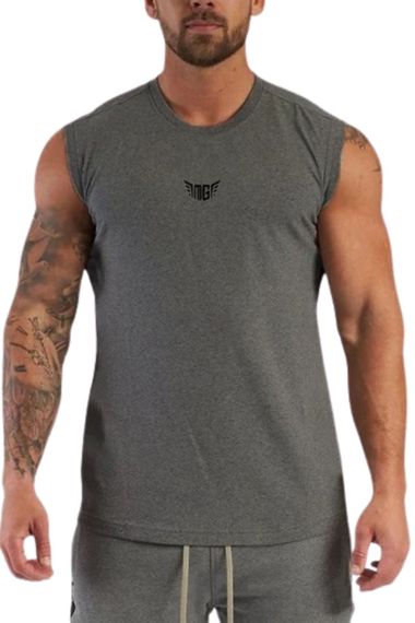 Men's Moisture-Wicking Quick-Dry Athletic Performance Tank Top in Charcoal