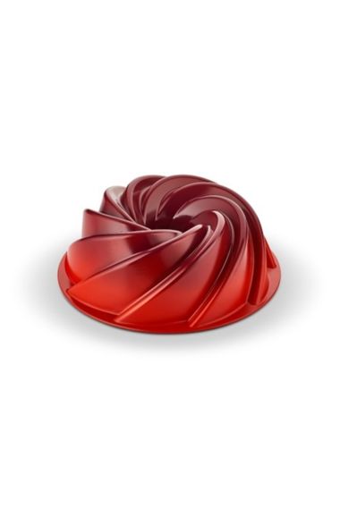 Литая алюминиевая форма для торта с вертушками - красная - фото 1
