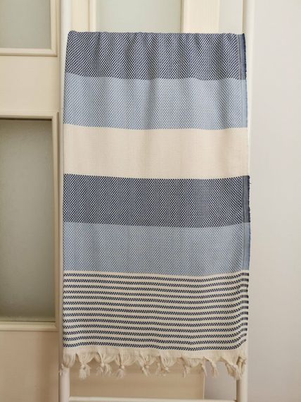 Loincloth, Bath Towel, Straw Navy-Blue