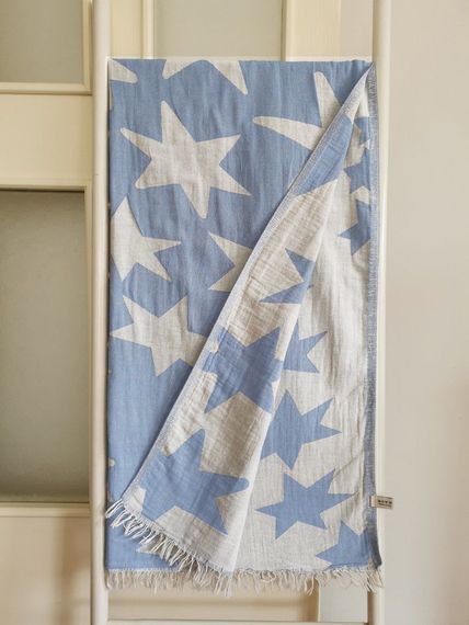 Peshtemal, Bath Towel, Double Layer Star Blue - photo 1