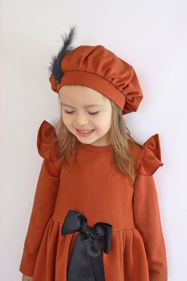 بدلة فستان سهرة بفيونكة قطنية بفيونكة قطنية للفتيات الصغيرات من صوفيا - صورة 2