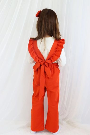 Набір бавовняних пряжок Берлінського помаранчевого кольору для дівчинки - фото 2