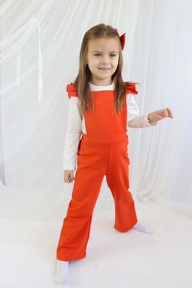 Набір бавовняних пряжок Берлінського помаранчевого кольору для дівчинки - фото 4
