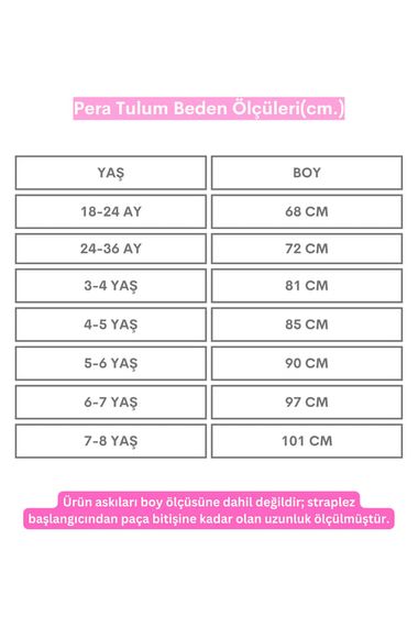 Kız Çocuk Pera Somon Şile Bezi Askılı Dantel Detaylı Tulum Toka Takım TLM-0059.12 - fotoğraf 3