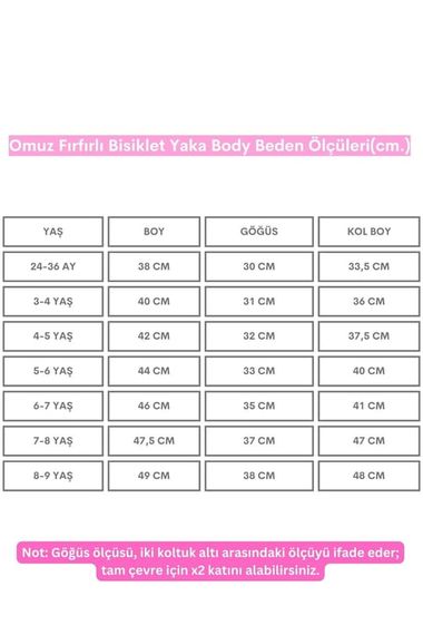 Kız Çocuk Siyah Omuz Fırfırlı Bisiklet Yaka Body Sweatshirt - fotoğraf 4