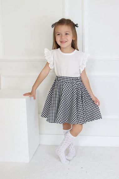 Girl's Kyle Sleeveless Blouse Skirt Buckle Suit TKM-0184.2 - photo 1