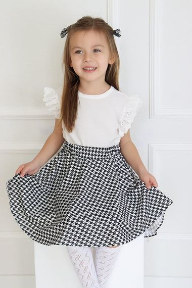 Girl's Kyle Sleeveless Blouse Skirt Buckle Suit TKM-0184.2 - photo 2