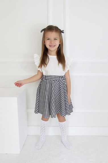 Girl's Kyle Sleeveless Blouse Skirt Buckle Suit TKM-0184.2 - photo 4