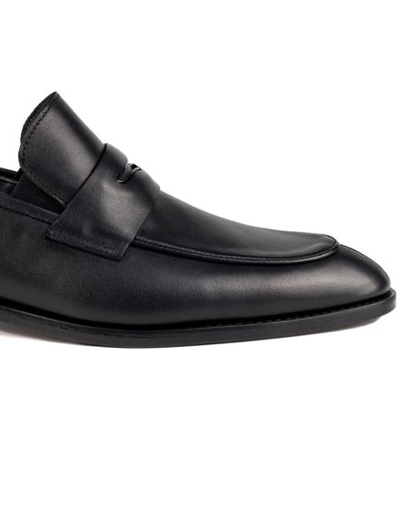 Rubato Siyah Hakiki Deri Klasik Erkek Ayakkabı  - fotoğraf 4