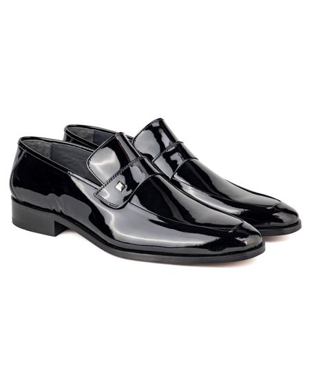 Legato Siyah Rugan Hakiki Deri Klasik Erkek Ayakkabı  - fotoğraf 2
