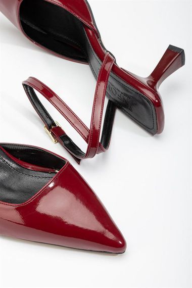 Бордовые женские туфли на среднем каблуке 7 см, идеально подходят для повседневной носки, полностью ручная работа, отечественное производство - фото 3