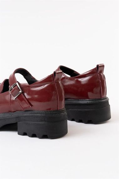745-771 Bordo Rugan Kadın Günlük Yüksek Tabanlı Loafer Ayakkabı - photo 5