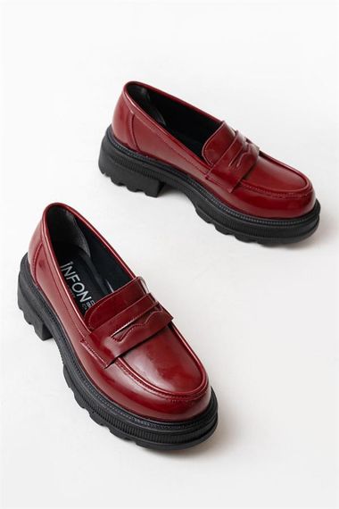 Лофери бордового кольору з високою підошвою 5 см, повний розмір, українське виробництво, 100% ручна робота - фото 5