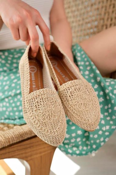 حذاء باليرينا مضفر خفيف من Aymood - صورة 5