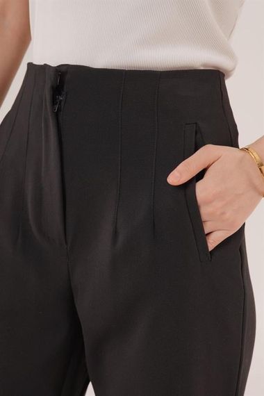 Çift Pens Detaylı Siyah Pantolon - фото 4