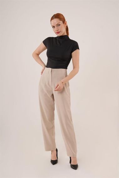 Çift Pens Detaylı Krem Pantolon - фото 4