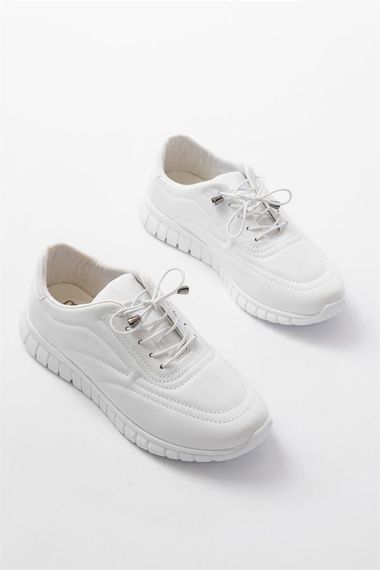 K-504 Beyaz Bağcıklı Desenli Günlük Spor Ayakkabı - photo 5