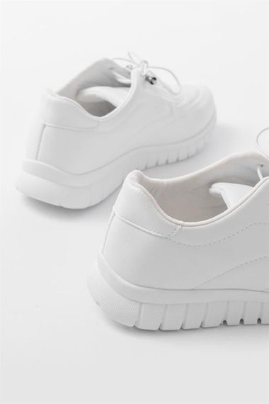 K-504 Beyaz Bağcıklı Desenli Günlük Spor Ayakkabı - photo 4