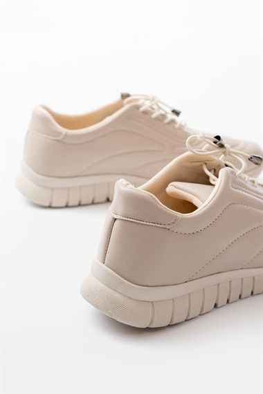 K-504 Bej Bağcıklı Desenli Günlük Spor Ayakkabı - photo 5