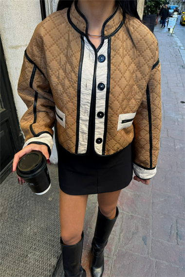 ELYAFLI CROP MONT LANDO KUMAŞ - Kahverengi - photo 2