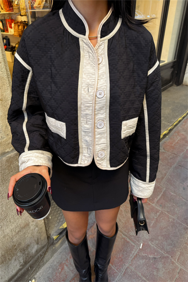 ELYAFLI CROP MONT LANDO KUMAŞ - Siyah - фото 2