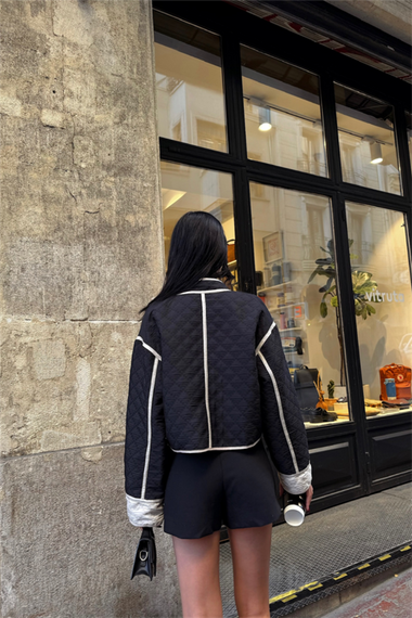 ELYAFLI CROP MONT LANDO KUMAŞ - Siyah - фото 4