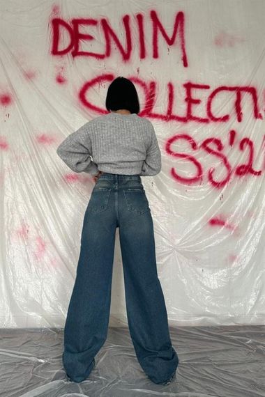 Lacivert Comfy Jeans Pantolon - фото 3