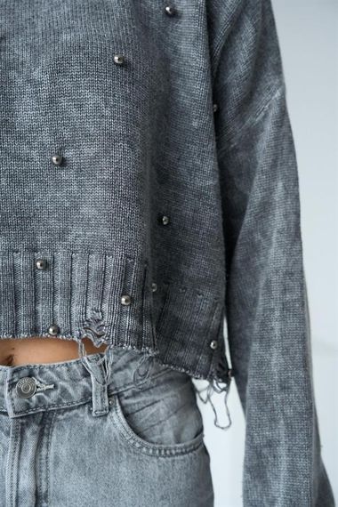 İncili Kazak - Gri - photo 4