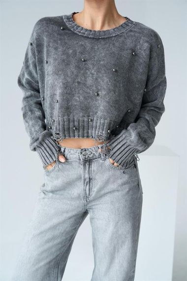 İncili Kazak - Gri - photo 1