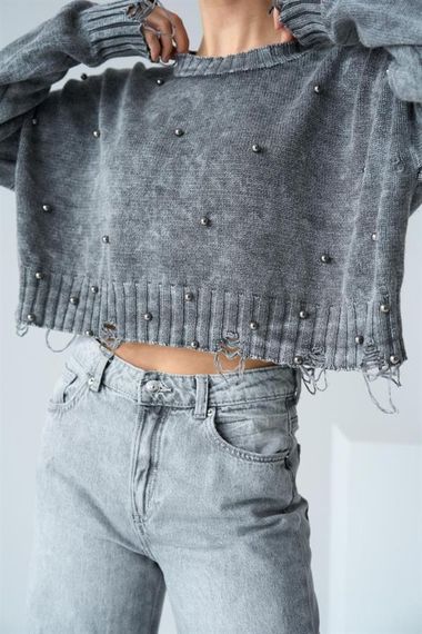 İncili Kazak - Gri - photo 2