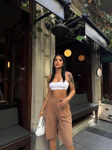 BERMUDA ŞORT KETEN - Kahverengi - фото 3